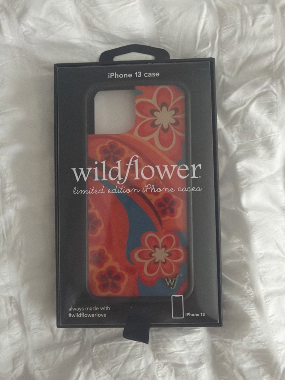 Wildflowers iPhone 13 Case — Red, Blue & Orange Floral Design